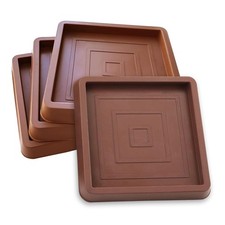 Furniture Castor Coasters Cups 2.5 Inch Square Furniture Feet Cups Floor 4 Pcs