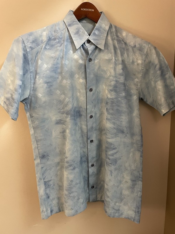 NWT Jhane Barnes Made In Italy Mens Small Button Down Abstract Shirt MSRP $265