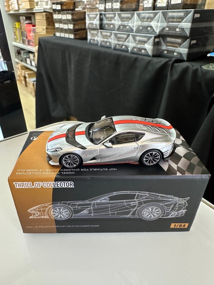 FERRARI 812 COMPETIZIONE ARGENTO NURBURGRING 1/64 CAR BY THRILL OF