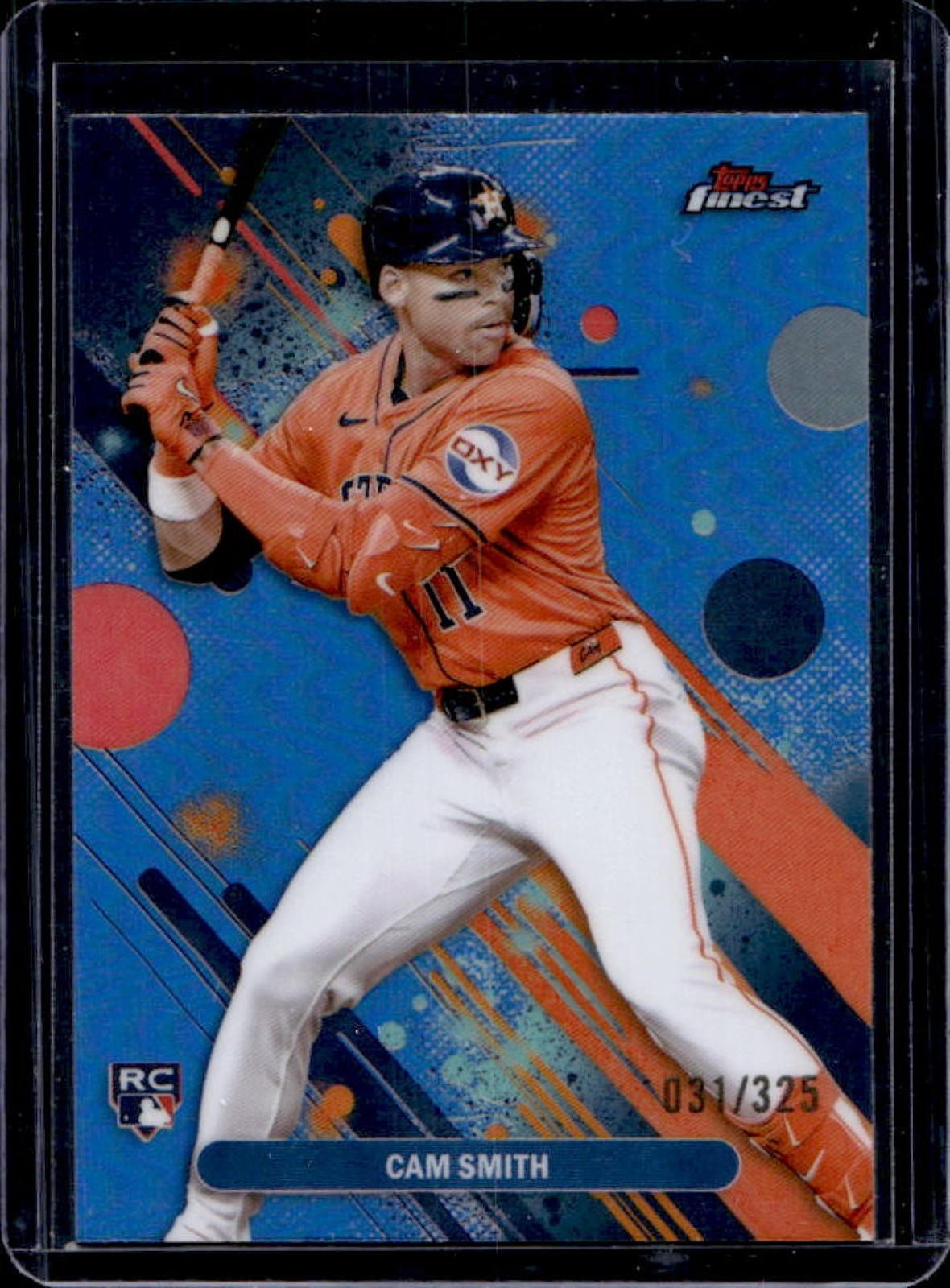 2025 Finest Cam Smith Common RC Sky Blue Refractor Rookie #31/325 Astros