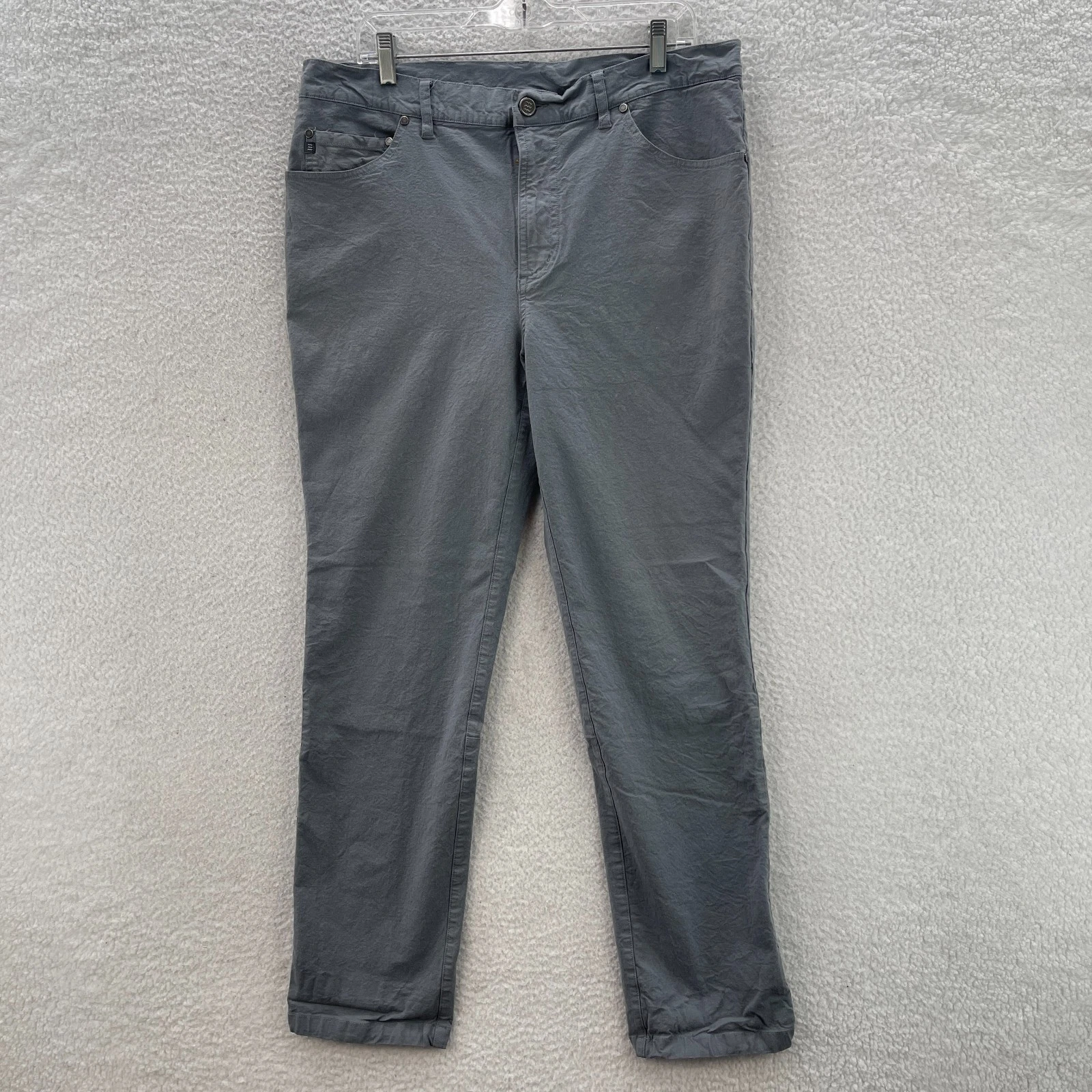 Free Fly Pants Mens 36x32 Gray Canvas Bamboo Stretch Fishing Outdoor Gorpcore