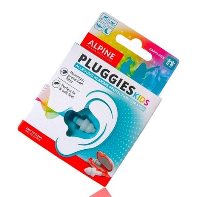 Alpine Pluggies Kids Earplugs, For Airplane Flight Swimming & Hearing Protection