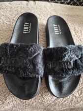 Puma Fenty Sliders Black Size 6.5uk New Unworn