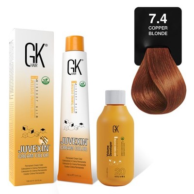 GK Hair Coppers Series Permanent Hair Color Creme Low Ammonia Gray Coverage