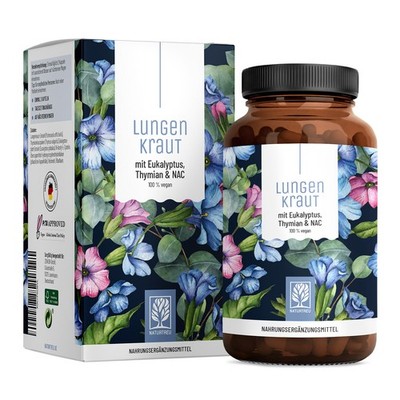 Atem Komplex Lungenkraut Thymian Eukalyptus 120 Kapseln Vitamin B NAC NATURTREU 