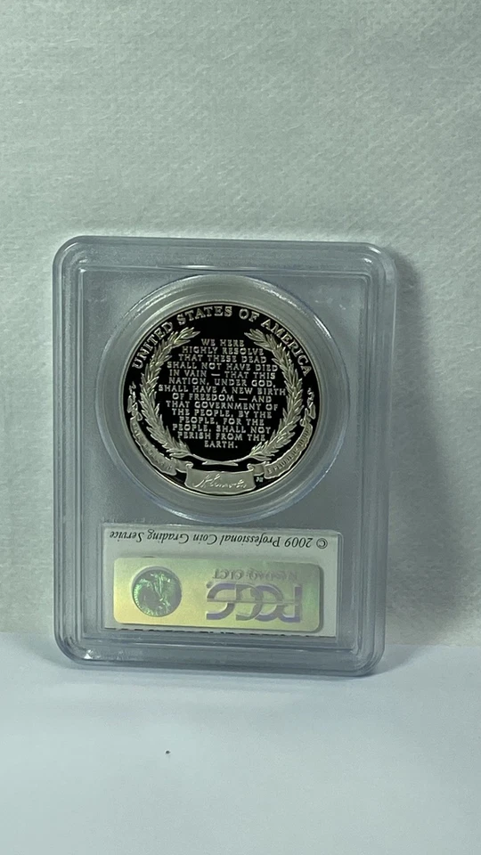 2009-P $1 LINCOLN BICENTENNIAL PROOF SILVER DOLLAR PCGS PR70 DCAM BUNTING LABEL - Image 4 of 4