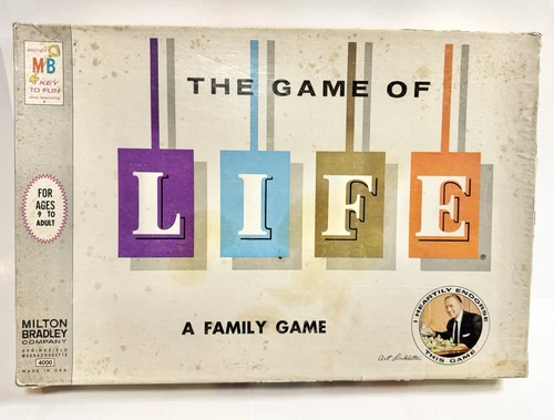 The Game of Life #4000 Original Vintage 1960 Board Game Complete Milton Bradley