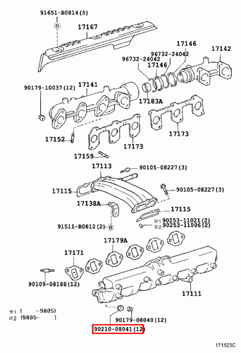 Genuine LandCruiser 80 Series 1HD 1HZ Intake Manifold Rubber Seal Washer x12 - Picture 5 of 20