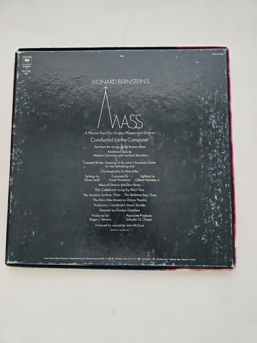 Leonard BERNSTEIN Mass 2LP Box Set 1971 Vinyl Album Columbia Record LP M2-31008 - Foto 2 di 2