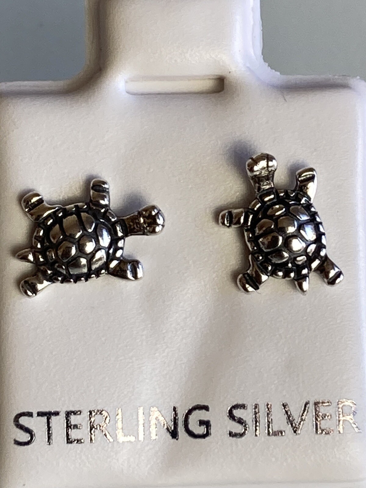 New Sterling 925 Solid Silver Turtle Stud Earring… - image 8