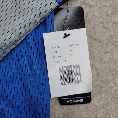 Detroit Lions Mesh Jersey G-III Womens 2XL NFL Apparel First Team 3/4-Sleeve NEW - Picture 2 of 9