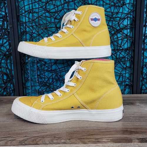 Palladium PALLA LOUVEL HIGH TOP SNEAKERS SPICY MUSTARD MENS SZ 9 # 77461-730-M - Picture 8 of 21