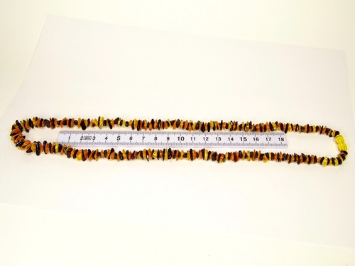 Collana Ambra Baltica 22" Perline Multicolore 15 grammi Pietra Naturale Gemma 1185 - Foto 2 di 9