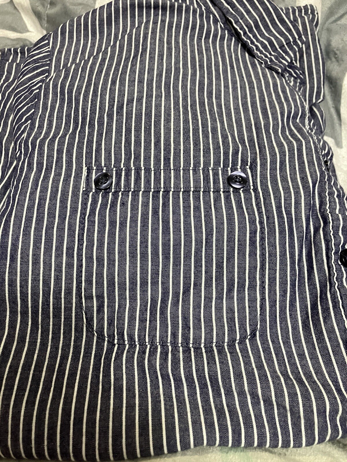 Blue Striped Button Down Derek Heart Plus Blouse … - image 10