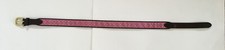 Vineyard Vines Canvas Club Belt Leather Shark Print Youth Sz 28 Pink USA Made