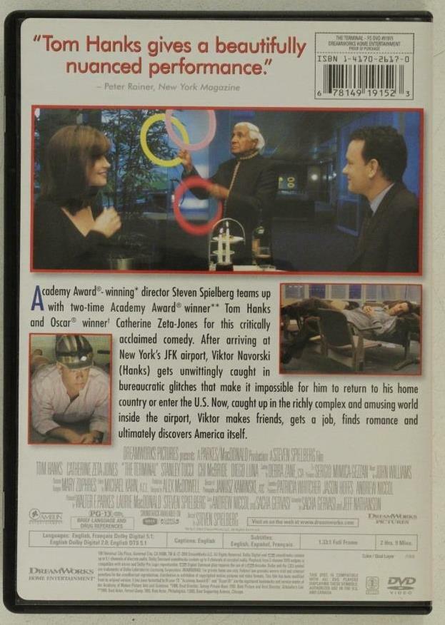 DVD Movie THE TERMINAL Tom Hanks Catherine Zeta-Jones Comedy