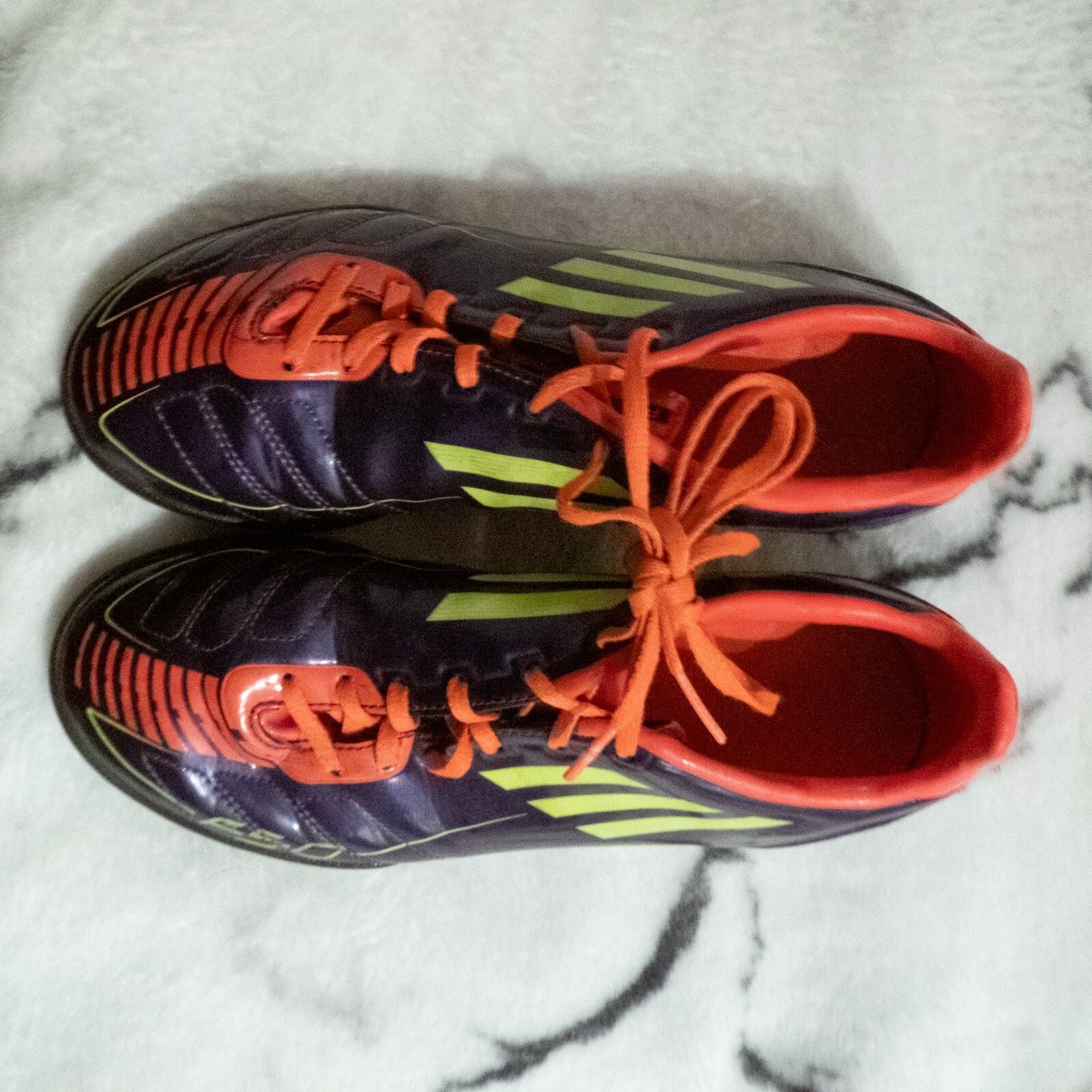 Adidas F50 F10 Purple Orange Adizero Indoor Football Soccer Shoe US
