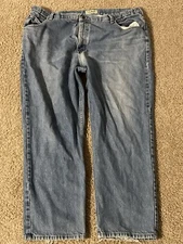 LL Bean Comfort Waist Jeans Men's Size 42×29 Blue Cotton Style 250265 Distressed
