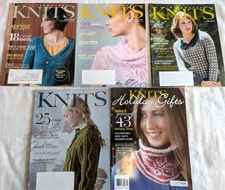 Lot of  5 Interweave KNITS Knitting Pattern Magazine All Year ©2012 with Holiday