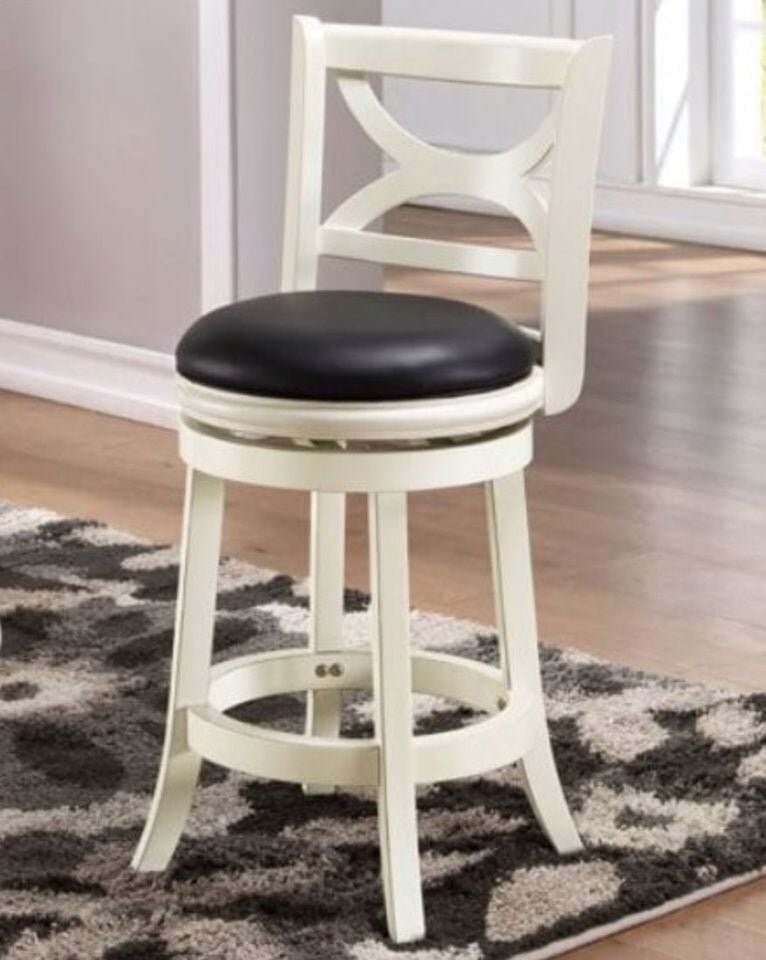 24 Inch White Swivel Bar Stool Set Of 4) Counter Height Bar Stools