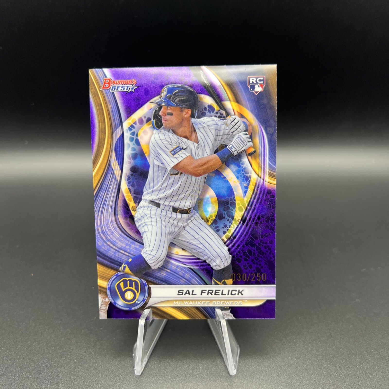 2024 Bowman’s Best Sal Frelick Purple Refractor #30/250 Brewers