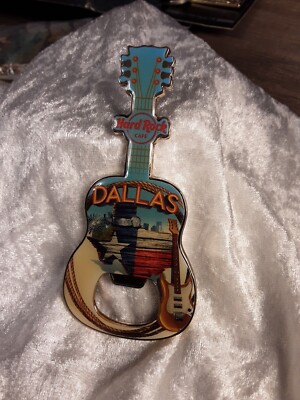 Hard Rock Cafe Bottle Opener Magnet Dallas V14