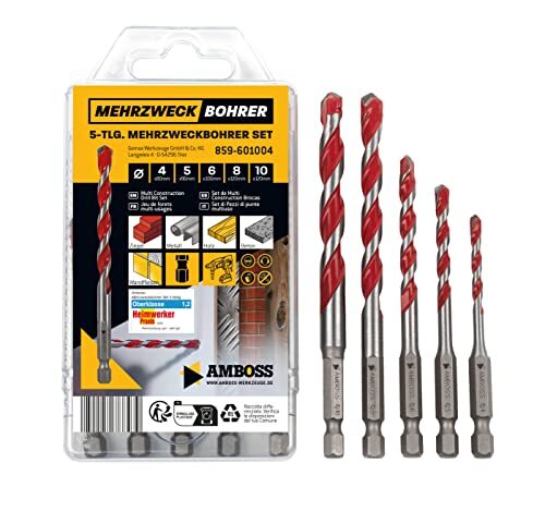 Punte Multiuso 4-10mm per Trapano: Acciaio HSS Legno e Lamiere 5pz