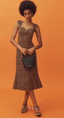 NWT Anthropologie The Cecily Fit & Flare Sweetheart Dress by Maeve Black  XL!!