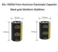 63v 15000uf Horn Aluminum Electrolytic Capacitor Black gold 35x50mm 35x60mm