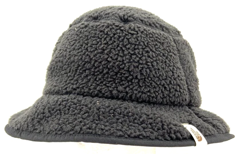 NEW The North Face Black Sherpa Fleece Cragmont Winter Bucket Hat Cap S/M