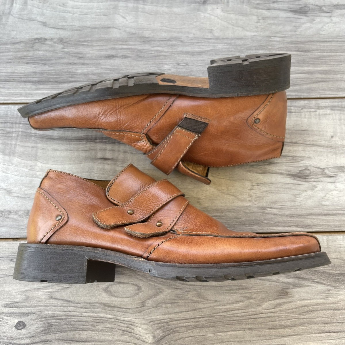 Lavorazione Gotic Dress Shoes Men US 7 / EU 40 Brown Leather Strap Oxfords Lavorazione Gotic Dress Shoes Men US 7 / EU 40 Brown Leather  main image 3
