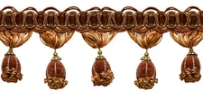 Tassel Fringe Trim, Style# TFH3, Color# 08 - Toffee Brown [Sold By The Yard]