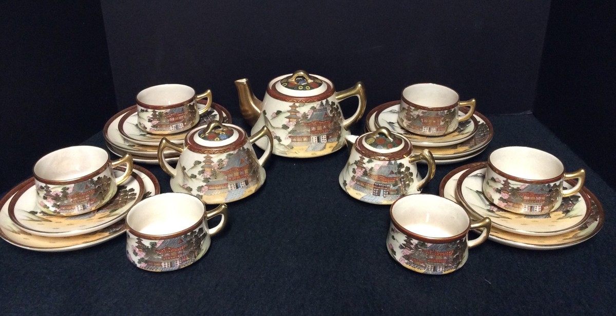 Nineteen(19) Piece Set -1920's Japanese Satsuma Tea Set | eBay
