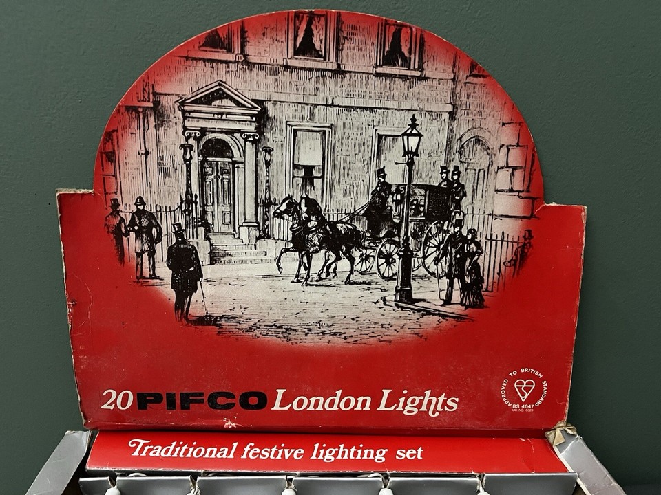 Box Set 20 Vintage Pifco London Lights Lantern Style Christmas String