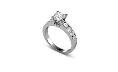 Sterling Silver 925 Plated Women's CZ Princess Cut Eternity Wedding Band Ring