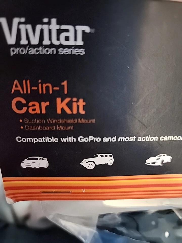 Vivitar Pro/Action Series All-In-1 Car Kit Black NEW Dashboard Set, GoPro Comp. - Image 4 of 4