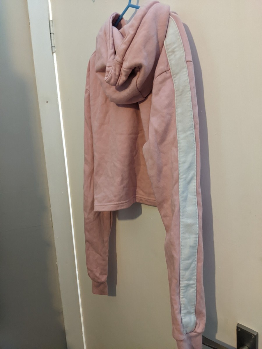 Ladies Pink & Black Ellesse  Cropped Hoodie, T-Shirt & Leggings Sweater Size 8 View 5