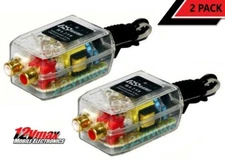 2Pcs High/Low Hi/Lo Wire to 2 RCA Stereo Speaker Adjustable Line Level Converter