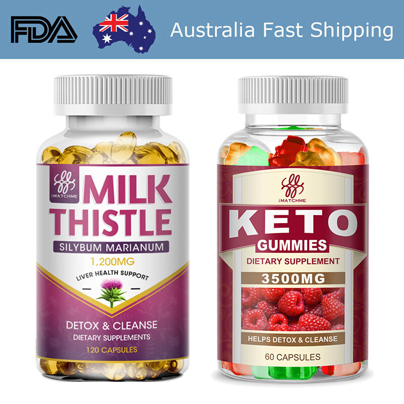 Milk Thistle Capsule Liver Health Detox Cleansing ACV Keto Diet Gummies
