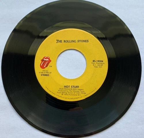 THE ROLLING STONES-RS-19304-HOT STUFF-FOOL TO CRY-7" 45RPM 1976 ROCK&ROLL EX