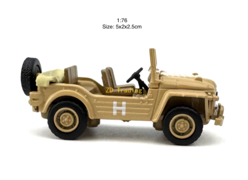 ZA 1:76 Military Beige Austin Suez Airborne Jeep Model Diecast Metal Car BN - Picture 3 of 5
