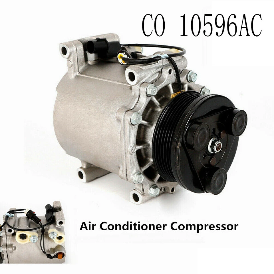 Compresor de aire acondicionado compatible con Mitsubishi Eclipse 2,4 L 2000 2001 2002 2003-2005 CO 10596AC Foto 3 de 4