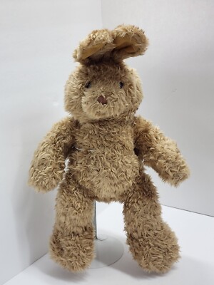 BAB Brown Fluffy Bunny Plush Stuffed Toy Rabbit Easter Build A Bear 