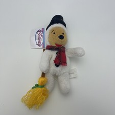 NEW Disney Mini Bean Bag SNOWMAN POOH 8'' Plush Toy Winnie The Pooh Bear - MWMT