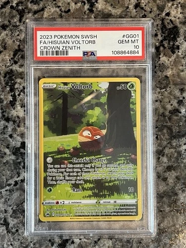 Hisuian Voltorb   GG01 PSA 10 2023 Pokémon Crown Zenith