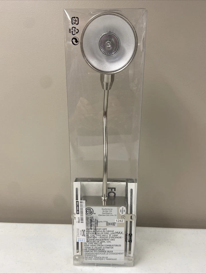 Sealed IKEA Format Led Cabinet Light Nickel Plated 501.495.98 17796 Foto 3 de 4