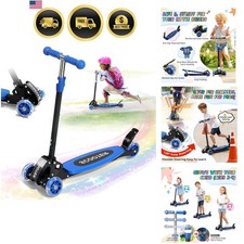 Kick Scooter para Niños 3-7 Edad - Scooters Iluminados de Tres Ruedas, Inclinados a...