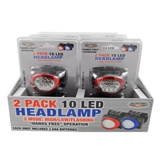 Battery Operated 10 LED Headlamp (2-Pack) Free Shipping NEW