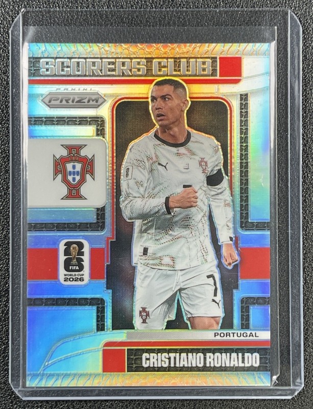 CRISTIANO RONALDO 2026 PANINI PRIZM WORLD CUP #21 SCORERS CLUB SILVER PORTUGAL