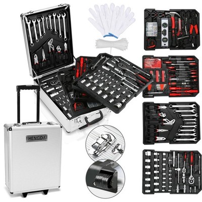 Werkzeugkoffer 1031 tlg. inkl. Universalmesser Wergzeug Set Rollkoffer